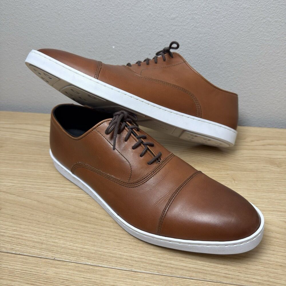 Allen Edmonds Park Avenue Sneakers Size 10 D Cap-Toe Oxford Brown Wedding Event